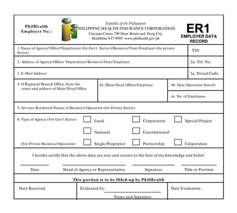 Registration With PhilHealth: Employer .